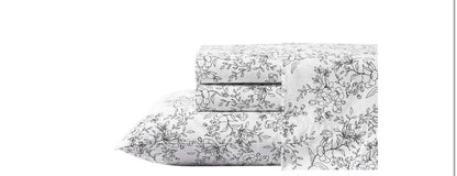 Stone Cottage Hawley Floral white percale cotton sheet set QUEEN