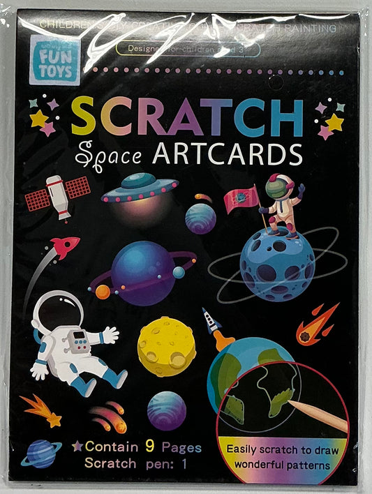 Fun Toys brand space-themed magic scratch art cards
