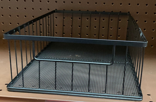 THRIFTY 70- Small Stackable Steel Slide Out Drawer Black (basket only)