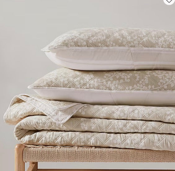 Martha Stewart Layered Branches Easy Care Quilt Set king