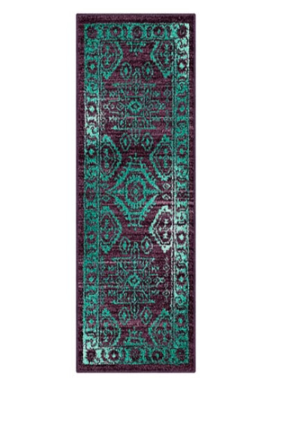 Maples Nora Bordered Indoor Rectangular Runner 20x60 Inch