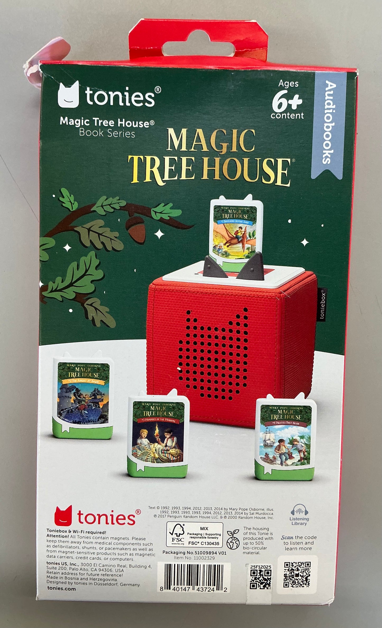 Tonies book Tonies: Magic Treehouse 4pk set - OPEN/DAMAGED PACKAGE