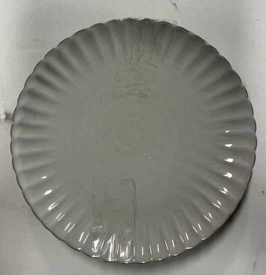 4pk salad plates stoneware - gray