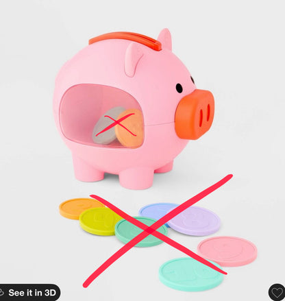Gigglescape electronic piggy bank - AS IS - MISSING COINS