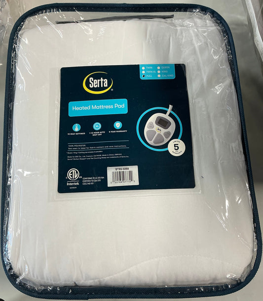 Serta Microfiber Heated Mattress Pad Full