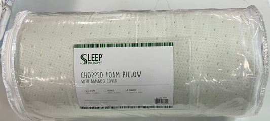 Sleep Philosophy Rayon Memory Foam Gel  Body Pillow 20”x54”-Minty Green Speckles