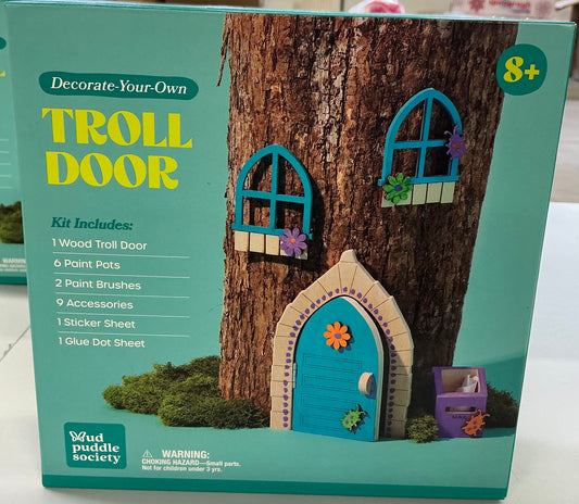 Mud puddle society wood troll door
