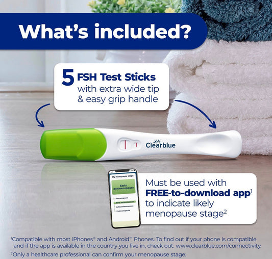 Clearblue Menopause Stage Indicator kit with 5 test sticks