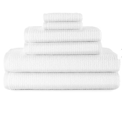 Quick-dri towel set 6 pieces white