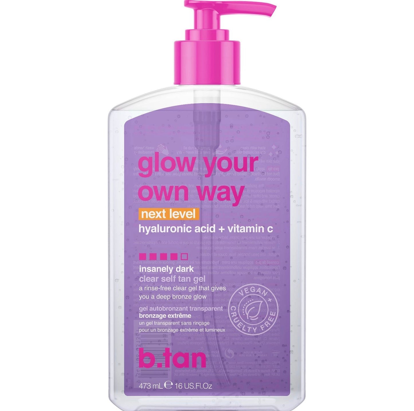 b.tan Glow Your Own Way Next Level Clear Self Tan Gel