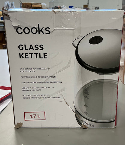 Cooks 1.7L Glass Electric Kettle