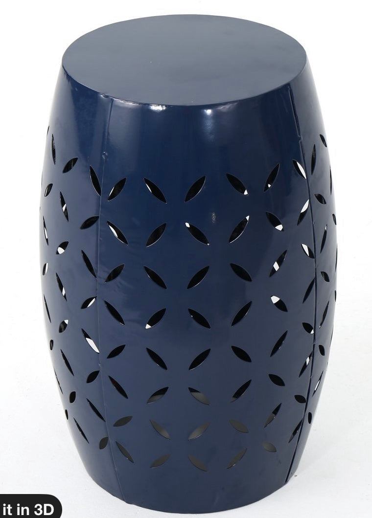 Lilac iron side table - dark blue - Christopher Knight Home - SOME COSMETIC FLAWS - PICK UP ONLY