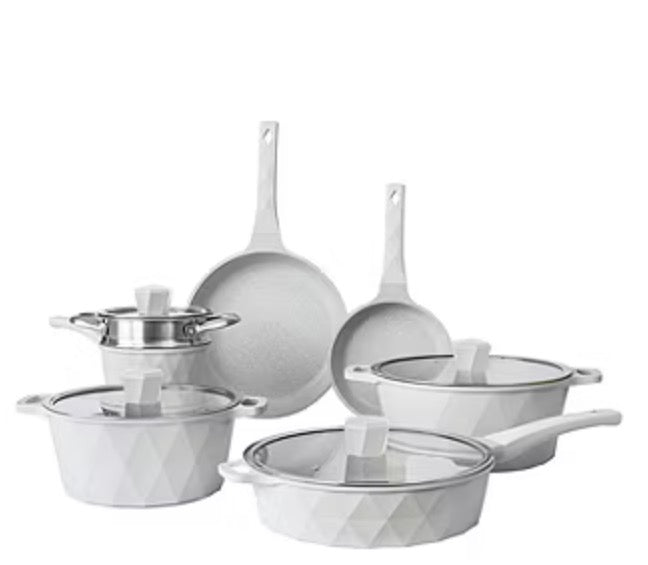 Country Kitchen 11-pc. Durable Non-Stick Diamond Cookware Set