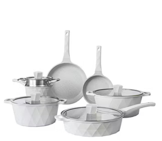 Country Kitchen 11-pc. Durable Non-Stick Diamond Cookware Set