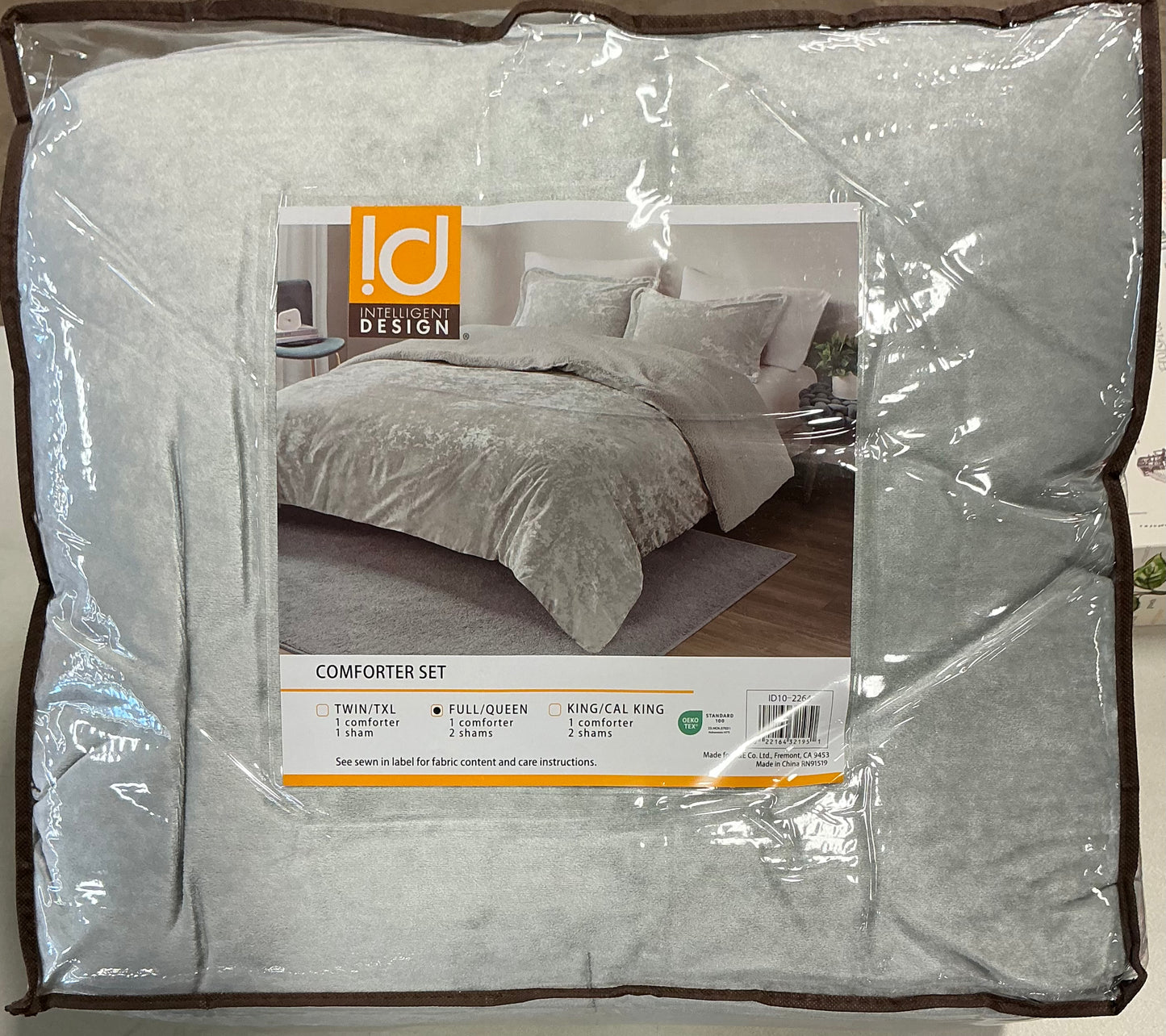 Intelligent Design 3 Pieces Comforter Set Full/Queen-Silver