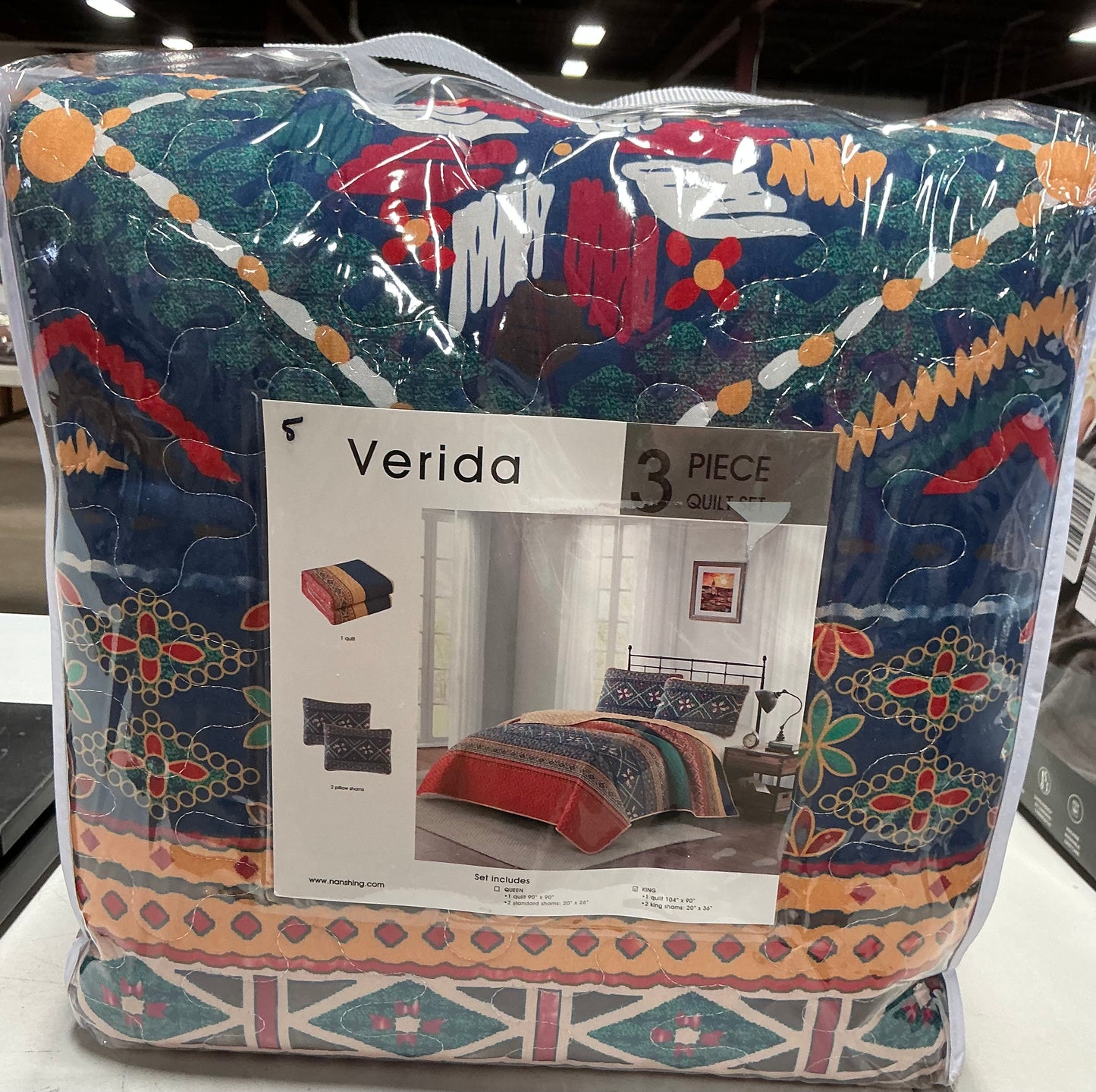 Verida 3 Piece Quilt Set king