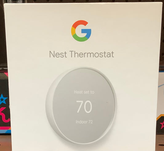 (Clearance)FINAL SALE Google Nest Thermostat Cotton Snow: Energy Star Certified, Wi-Fi Enabled, Smartphone App Control, Backlit Display