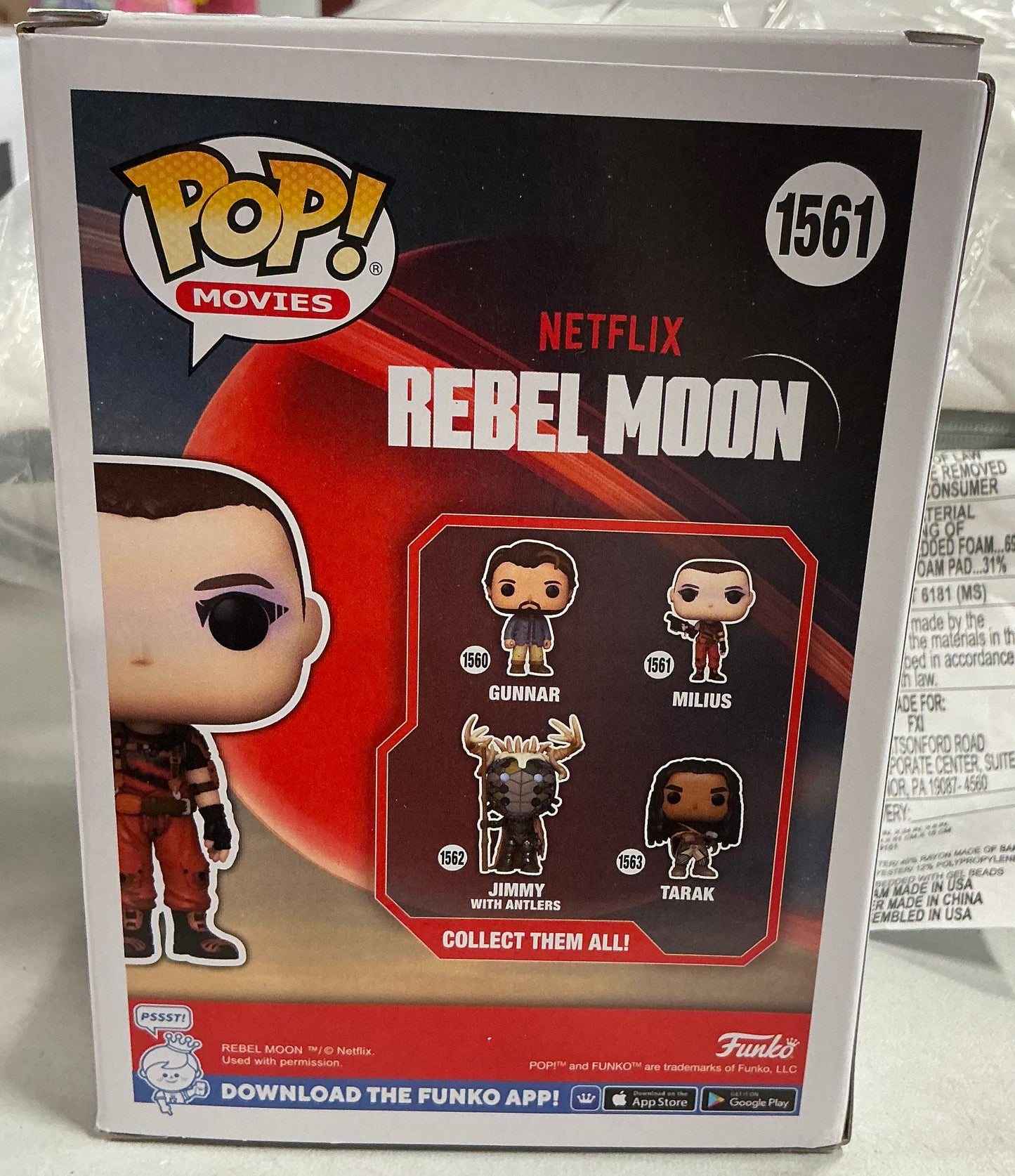 Rebel Moon Milius Funko Pop - MINOR PACKAGE FLAWS - PRODUCT IS NEW