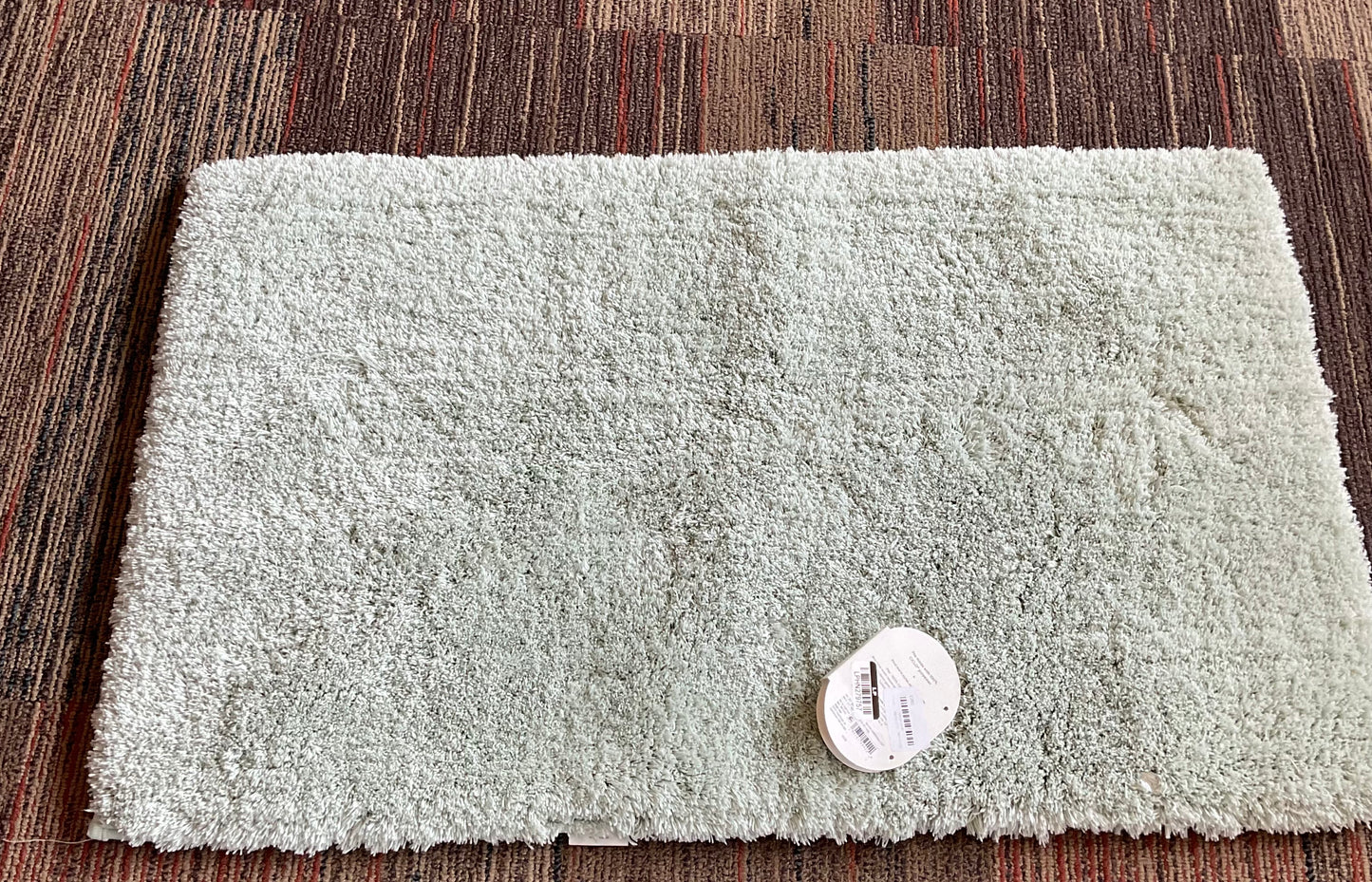 (CLEARANCE) Spa Plush Bath Rug Mint Green 21in x 34in