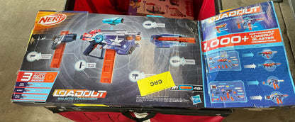 NERF loadout galaxtic commander blaster - AS IS - OPEN/DAMAGED BOX - MISSING DARTS - PICK UP ONLY