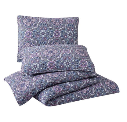 Modern Heirloom Collection Lavender Florals 3 Pieces quilt set Full/Queen