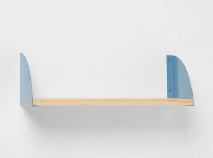 Wood kids’ shelf with metal brackets - blue - OPEN BOX
