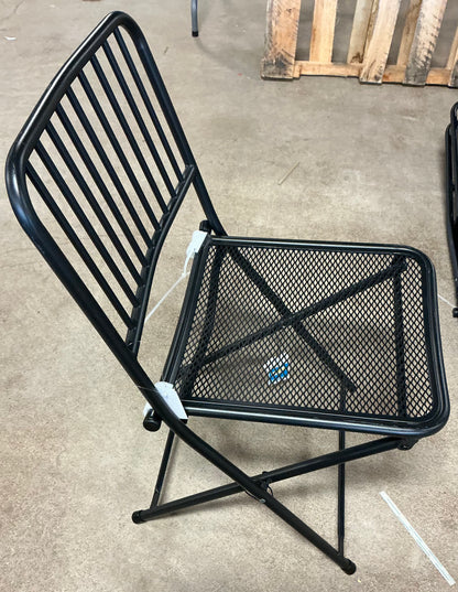 Wire back outdoor patio chair - Black - PICK UP ONLY