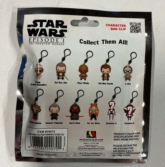 Star Wars Episode 1 the Phantom Menace character bag clip - blind bag