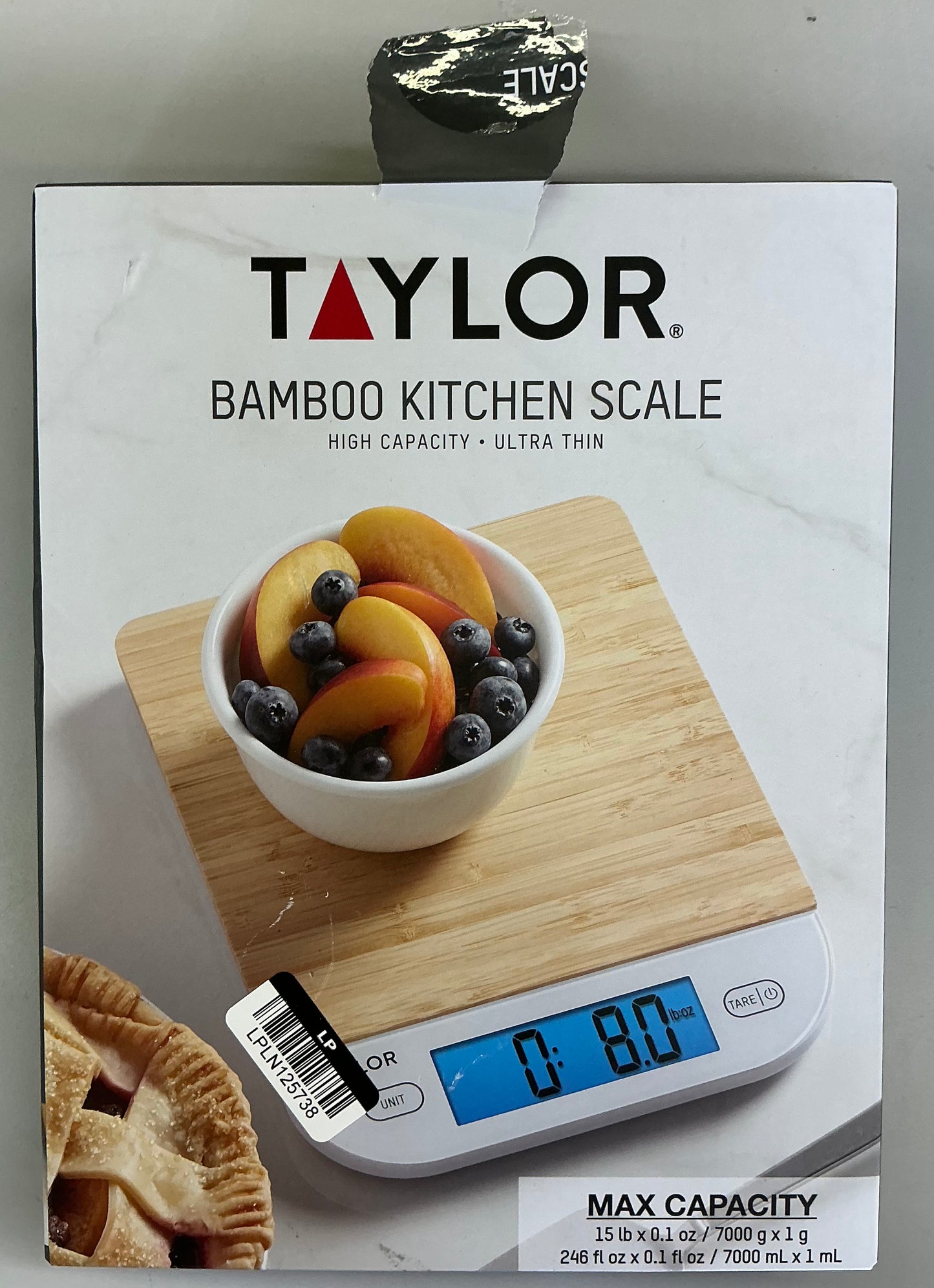 Taylor digital kitchen 15lb food scale eco-friendly bamboo
