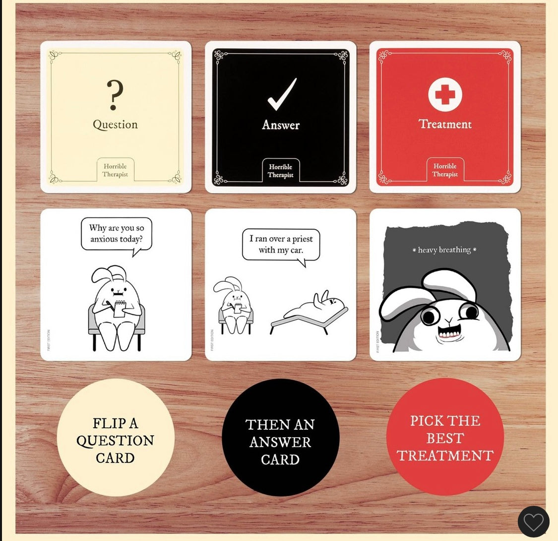Exploding kittens horrible therapist card game
