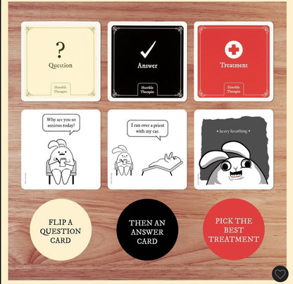 Exploding kittens horrible therapist card game