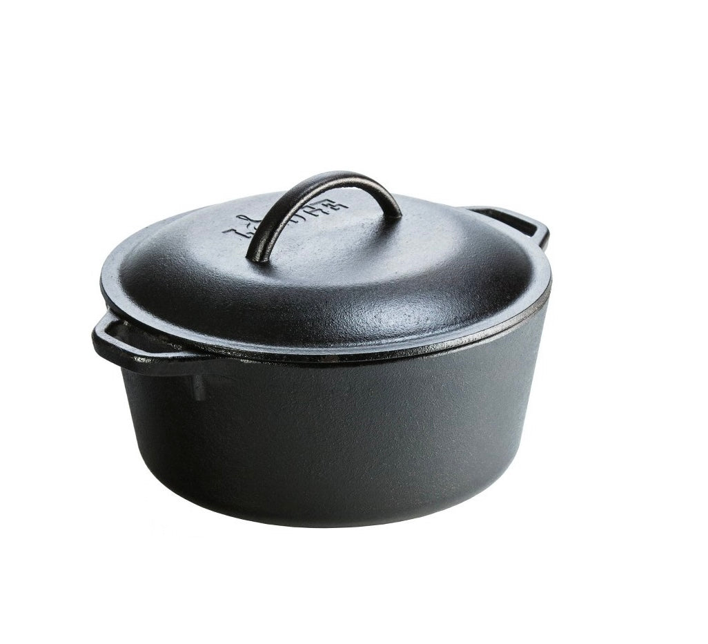 Lodge cast iron Dutch oven - OPEN/DAMAGED BOX - SOME COSMETIC FLAWS - PICK UP ONLY