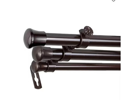 Rod Desyne Standard Triple Curtain Rod 28”-48” Cocoa(clearance)