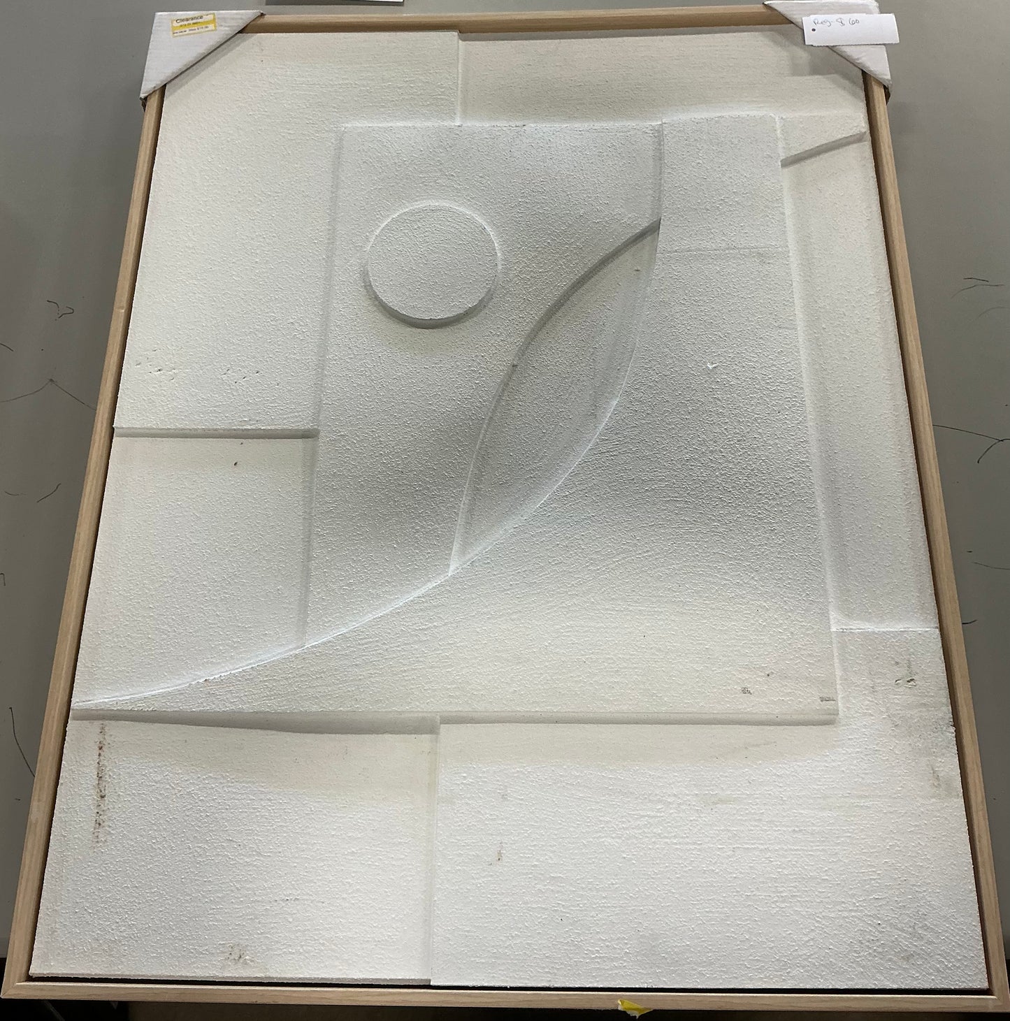 Framed 3D w/sand texture wall art - AS IS - COSMETIC FLAWS - PICK UP ONLY