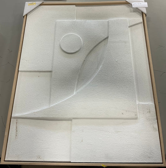 Framed 3D w/sand texture wall art - AS IS - COSMETIC FLAWS - PICK UP ONLY