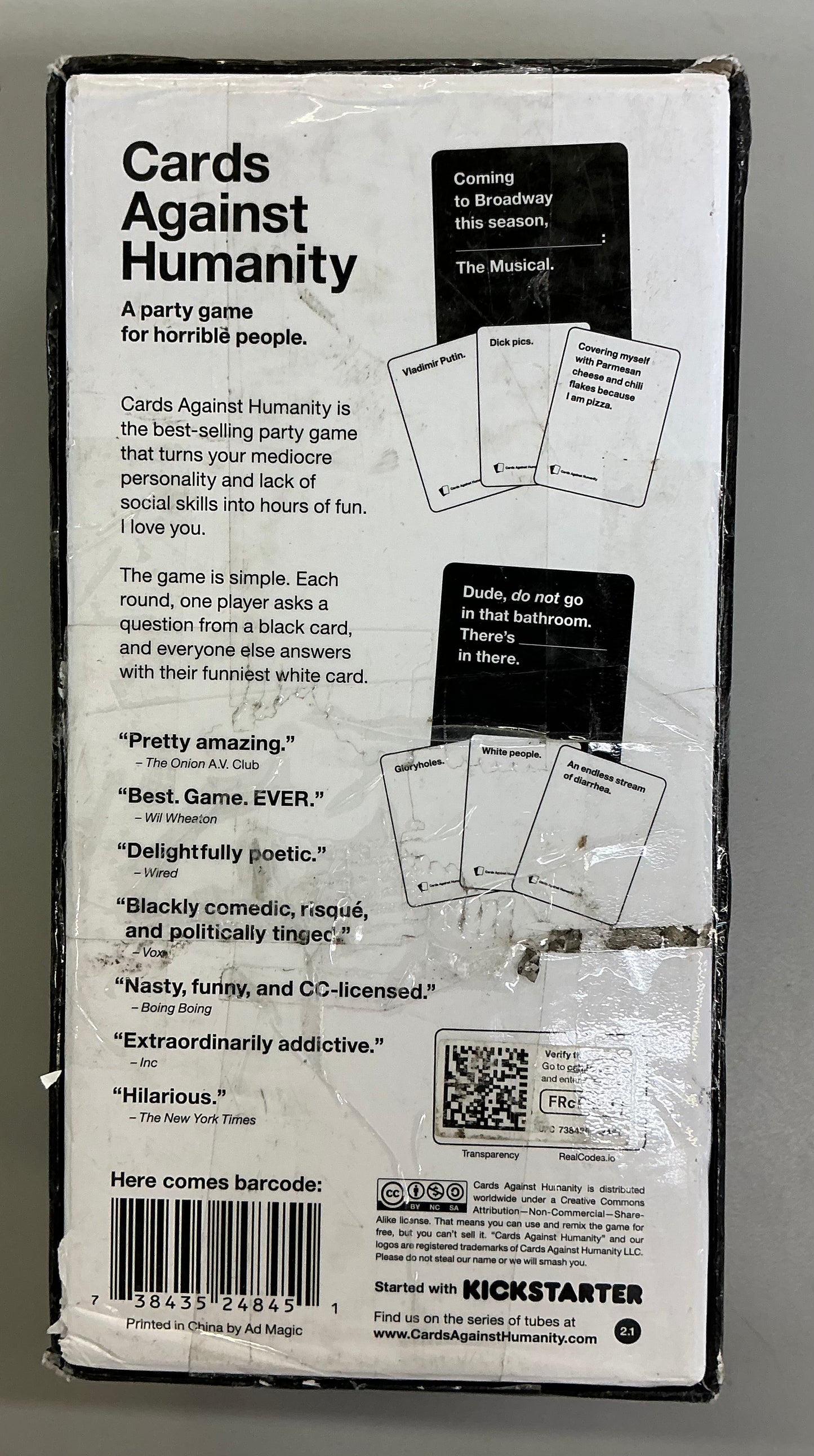 Cards against humanity main game - OPEN BOX