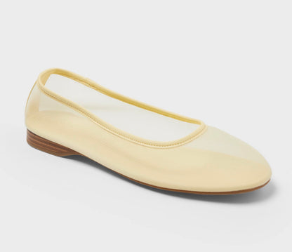 Yellow mesh slip-on ballet flat from A New Day size 9