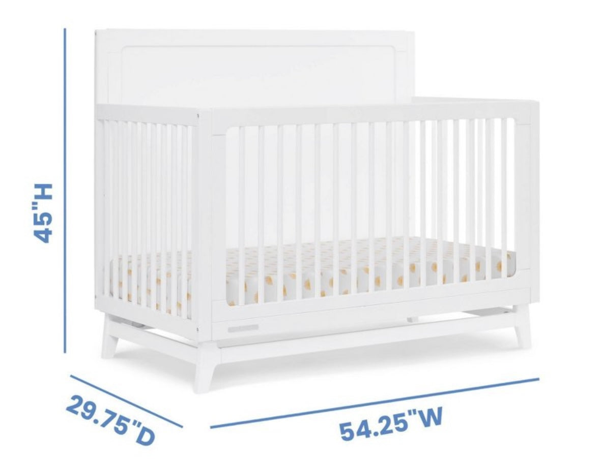 Delta Children Spencer 6-in-1 Convertible Crib - Greenguard Gold Certified - Bianca
White