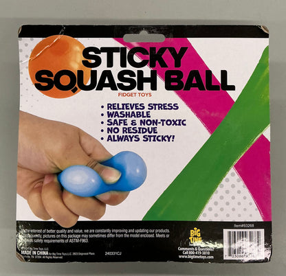 Toy Planet branded multi-color sticky squash balls