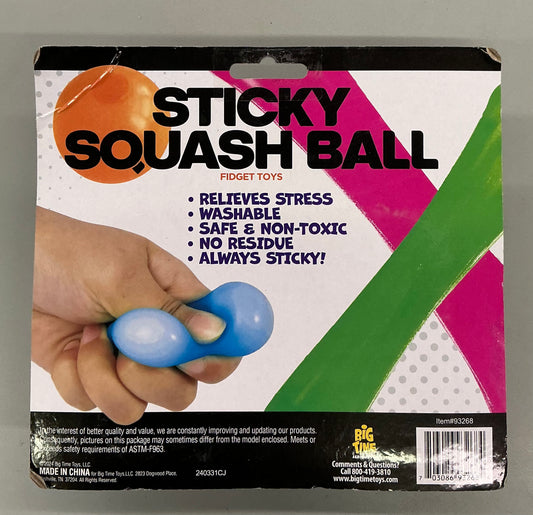 Toy Planet branded multi-color sticky squash balls