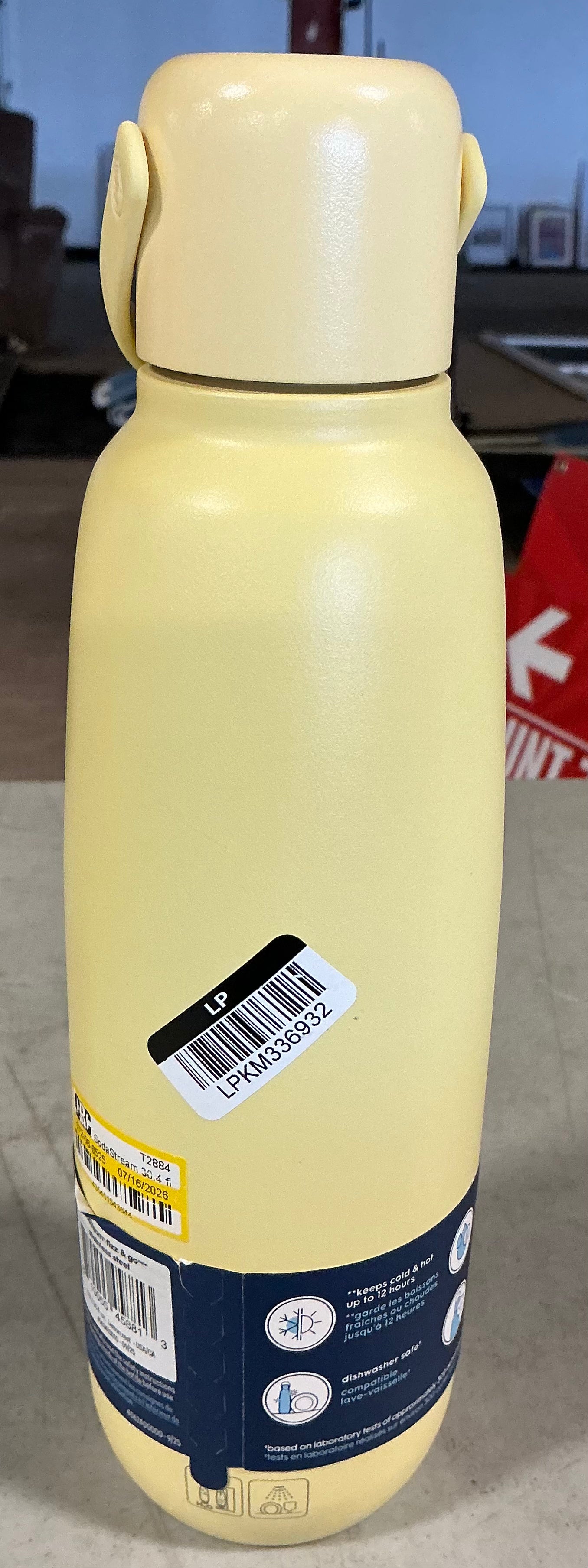 SodaStream 30.4fl oz fizz & go insulated stainless steel carbonating bottle - Lemon