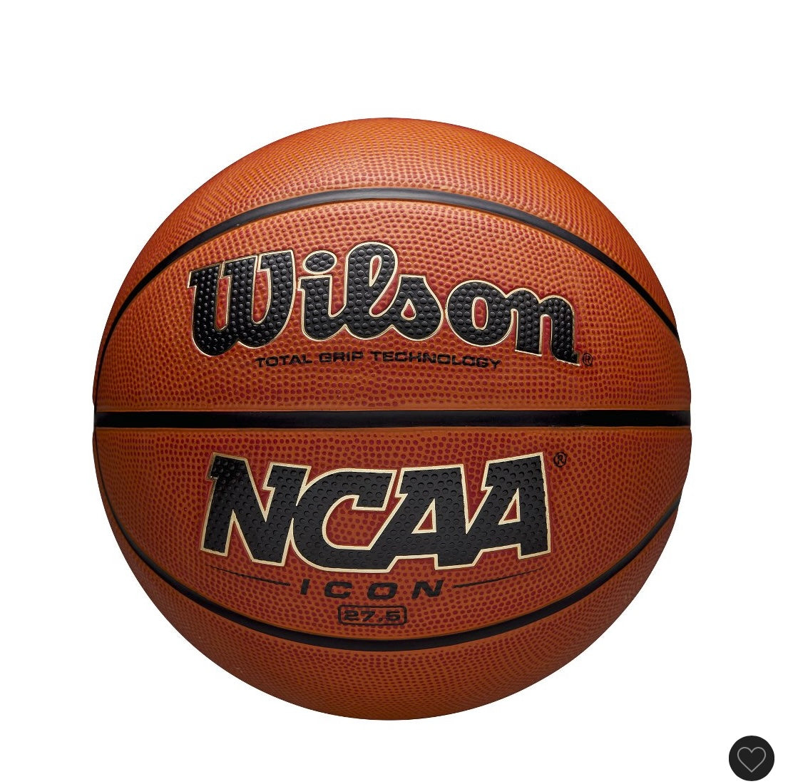 Wilson NCAA icon basketball size 5 - youth sports ball, rubber shell, butyl bladder - out of package