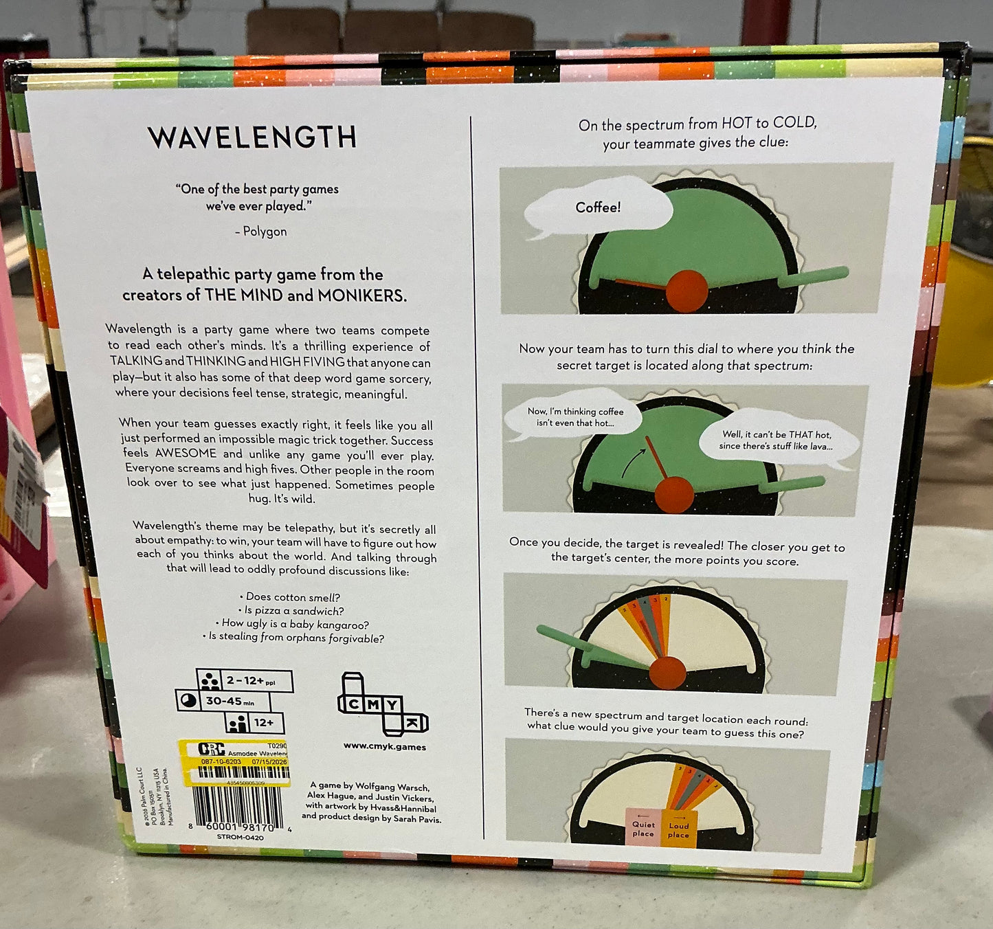 Asmodee wavelength board game - OPEN BOX