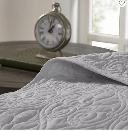 Madison Park Mansfield Oversized Antimicrobial Treated 3pc Bedspread Set king