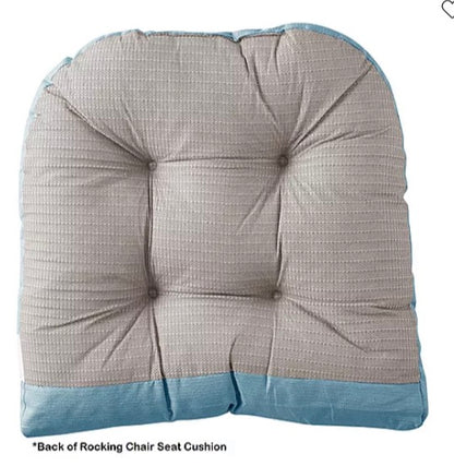 Sweet Home Collection™ Rocking Chair Cushion 2 Piece Tufted Non Slip Set of Upper and Lower Cushions
