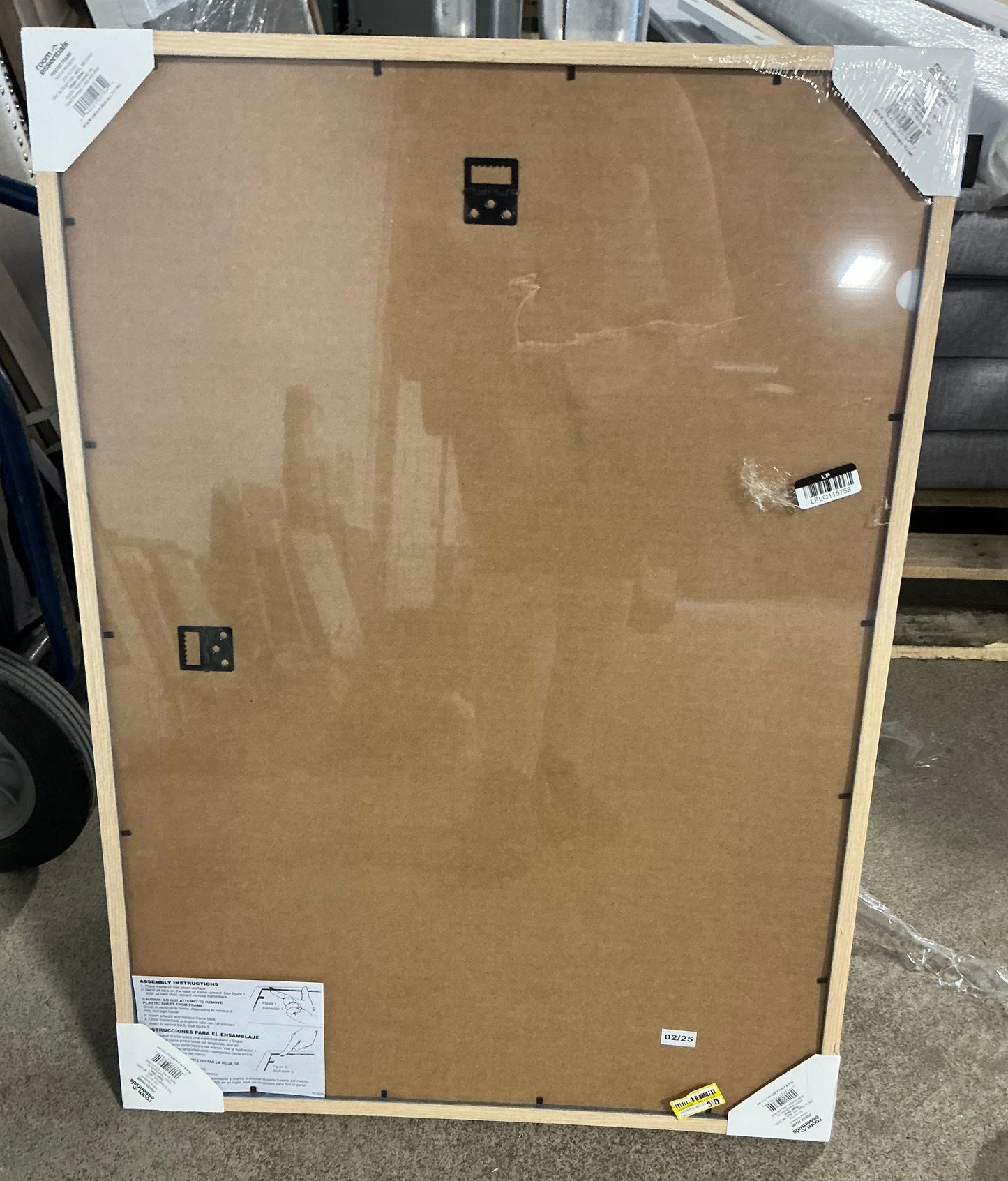 THRIFTY 70 - 20X28” traditional poster picture frame - AS IS - CRACKED ON THE FRONT - FINAL SALE - NO RETURNS - PICK UP ONLY