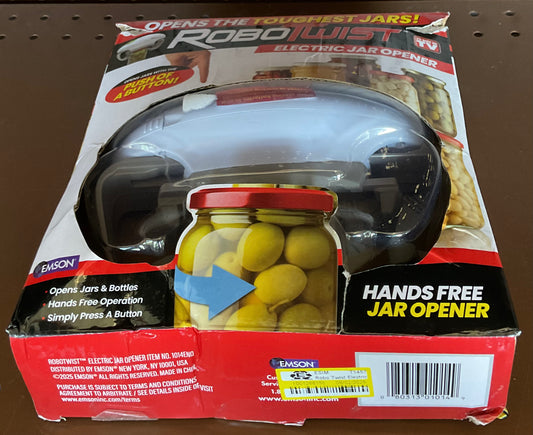 Robo Twist Electric Jar Opener Automatic Hands-Free
Kitchen Gadget, White
