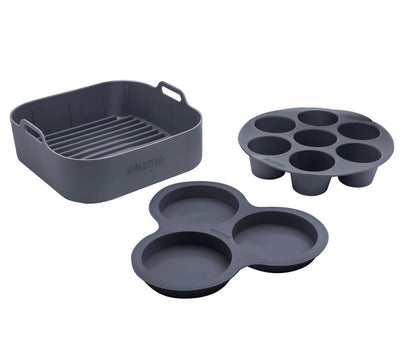 Gourmia reusable 3-pc silicone air fryer accessory set