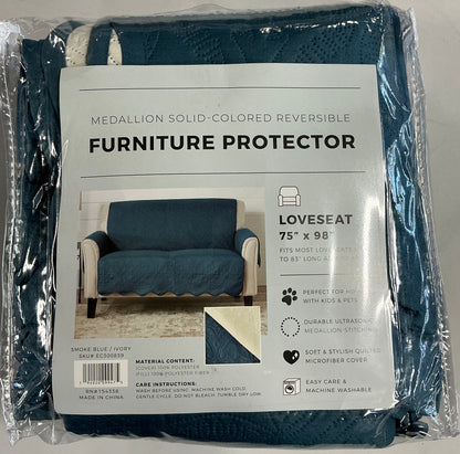 Reversible quilted loveseat furniture protector-75”x98”