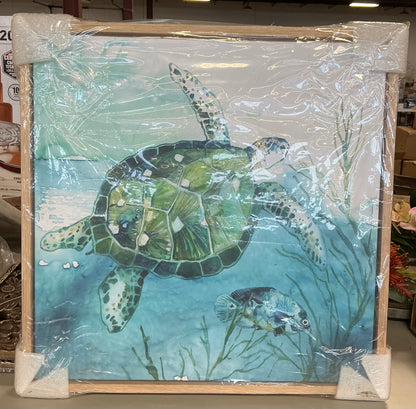 Lumaprints Delray Sea Turtle I Canvas Art, Measurements: 1.25 Depth/Inches, 20 Height/Inches, 20 Width/Inches